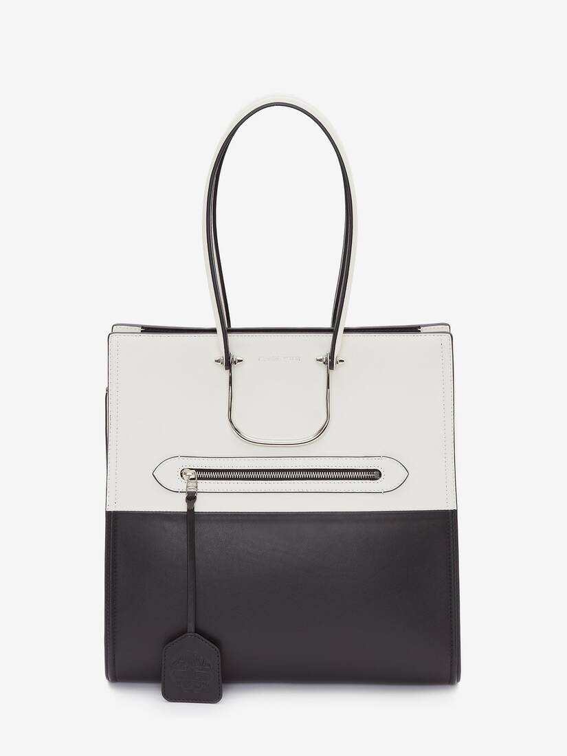 Bolsas De Hombro Alexander McQueen The Tall Story Mujer - Negros/Blancos - Mexico 103-SNEORK